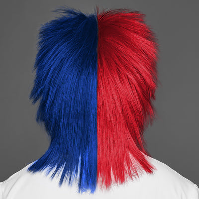SPIRIT WEAR SPIKY SPIRIT WIG IN COLOR RED 200 & BLUE 281
