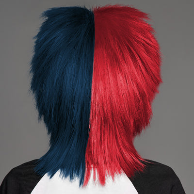 SPIRIT WEAR SPIKY SPIRIT WIG IN COLOR RED 200 & BLUE 296