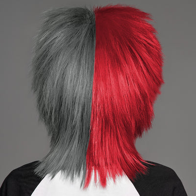 SPIRIT WEAR SPIKY SPIRIT WIG IN COLOR RED 200 & GRAY 424