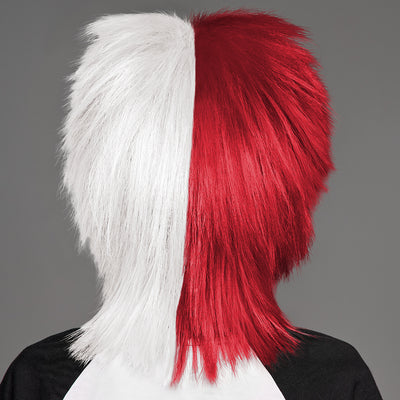 SPIRIT WEAR SPIKY SPIRIT WIG IN COLOR RED 200 & WHITE