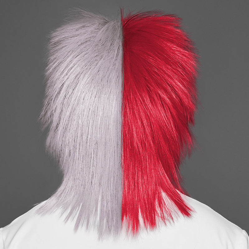 SPIRIT WEAR SPIKY SPIRIT WIG IN COLOR RED 201 & CREAM 663