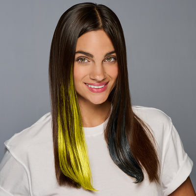 SPIRIT WEAR 2PC CLIP-IN COLOR HAIR EXTENSION IN COLOR GOLD 116 & BLACK SHIMMER