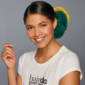 SPIRIT WEAR 2PC HAIR WRAP IN COLOR GREEN 3308 & GOLD 1235