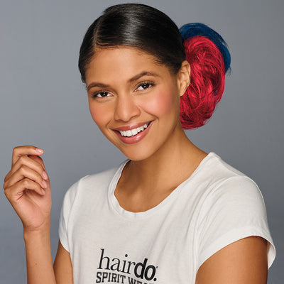 SPIRIT WEAR 2PC HAIR WRAP IN COLOR RED 200 & BLUE 289