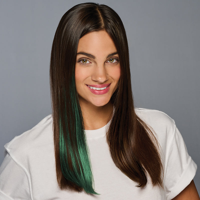 SPIRIT WEAR CLIP-IN COLOR HAIR EXTENSION IN COLOR GREEN 3435U