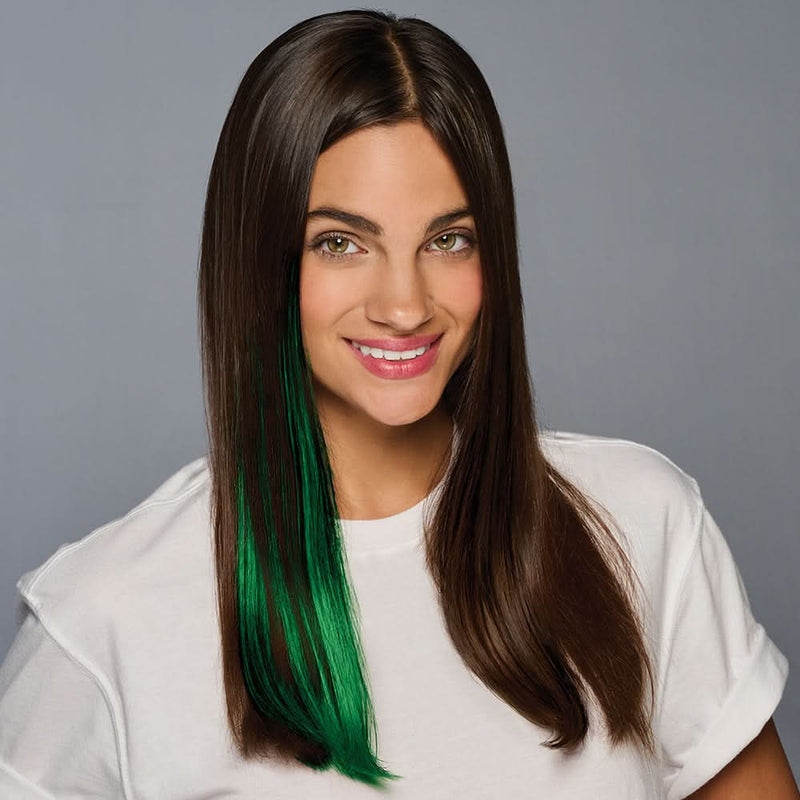 SPIRIT WEAR CLIP-IN COLOR HAIR EXTENSION IN COLOR GREEN 348