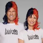 SPIRIT WEAR MVP MULLET WIG IN COLOR ORANGE 1655 & BLUE 289