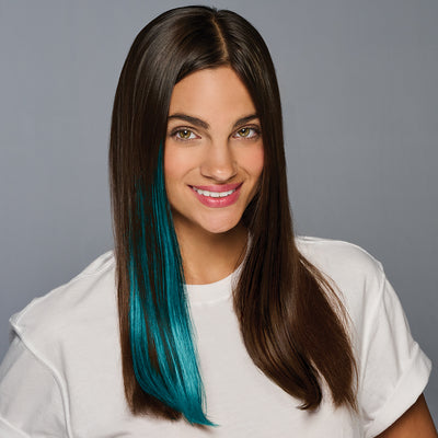 SPIRIT WEAR CLIP-IN COLOR HAIR EXTENSION IN COLOR TEAL 3155
