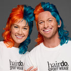 SPIRIT WEAR MVP MULLET WIG IN COLOR ORANGE 1655 & TEAL 321
