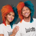 SPIRIT WEAR SPIKY SPIRIT WIG IN COLOR ORANGE 1655 & TEAL 321