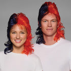 SPIRIT WEAR MVP MULLET WIG IN COLOR BLUE 282 & ORANGE 1665