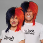 SPIRIT WEAR MVP MULLET WIG IN COLOR BLUE 282 & ORANGE 1665