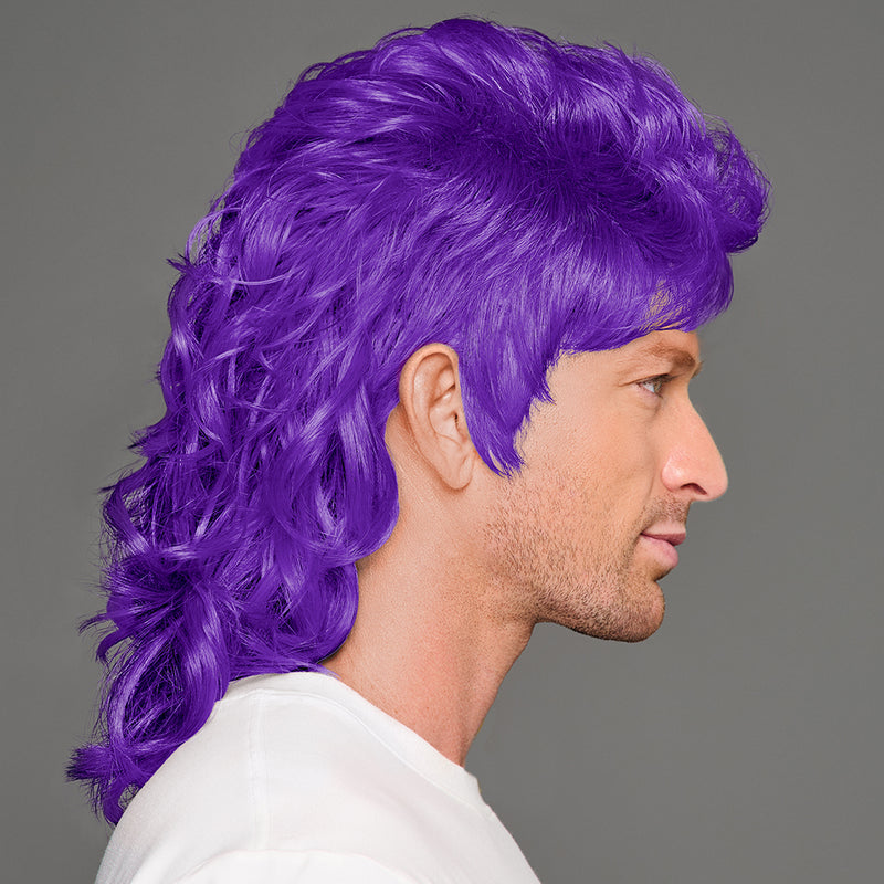 SPIRIT WEAR MVP MULLET WIG IN COLOR PURPLE 268