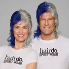 SPIRIT WEAR MVP MULLET WIG IN COLOR REFLEX BLUE & GRAY 429