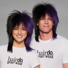 SPIRIT WEAR MVP MULLET WIG IN COLOR PURPLE 273 & BLACK