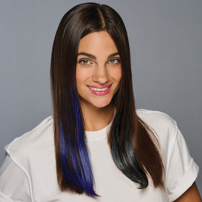 SPIRIT WEAR 2PC CLIP-IN COLOR HAIR EXTENSION IN COLOR PURPLE 273 & BLACK SHIMMER