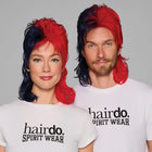 SPIRIT WEAR MVP MULLET WIG IN COLOR BLUE 289 & RED 186