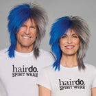 SPIRIT WEAR SPIKY SPIRIT WIG IN COLOR BLUE 7462 & SILVER 8180