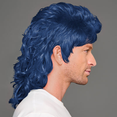 SPIRIT WEAR MVP MULLET WIG IN COLOR BLUE 289