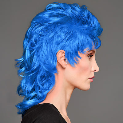 SPIRIT WEAR MVP MULLET WIG IN COLOR BLUE 2935