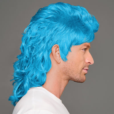SPIRIT WEAR MVP MULLET WIG IN COLOR BLUE 298