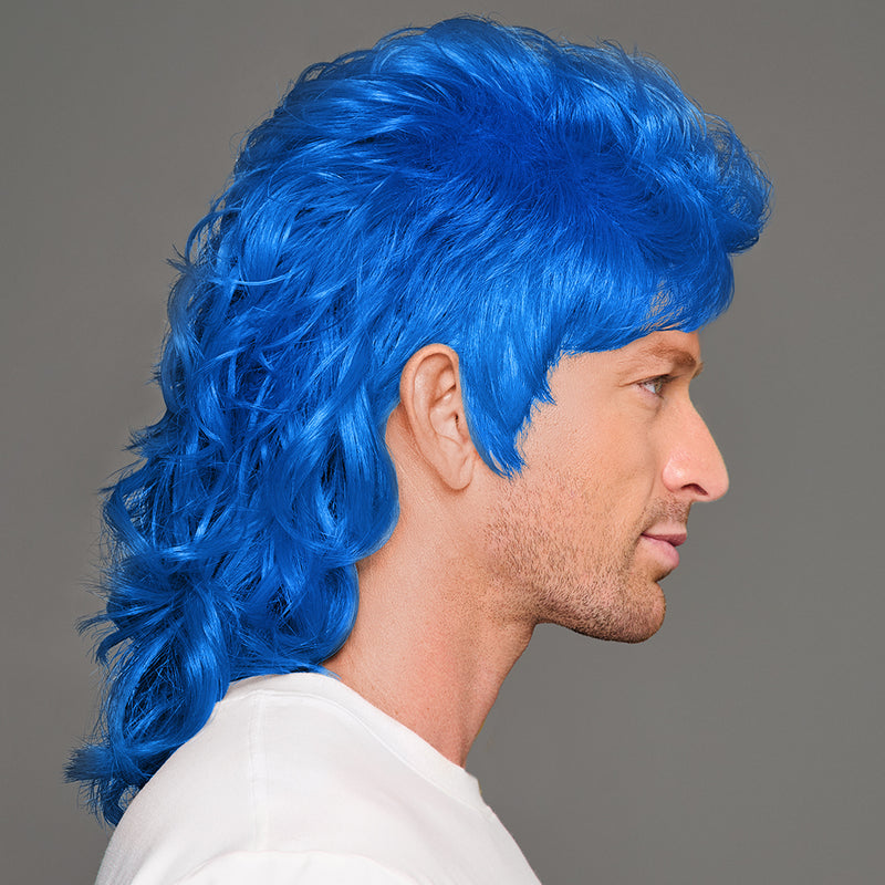 SPIRIT WEAR MVP MULLET WIG IN COLOR BLUE 300