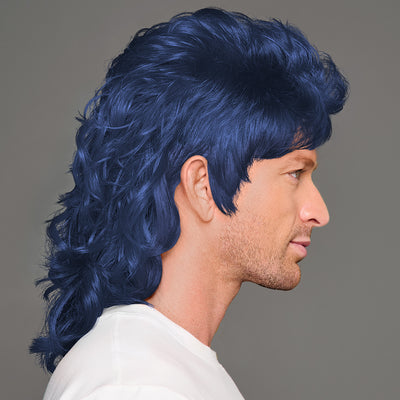 SPIRIT WEAR MVP MULLET WIG IN COLOR BLUE 533
