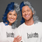 SPIRIT WEAR MVP MULLET WIG IN COLOR BLUE 2767 & GRAY 9