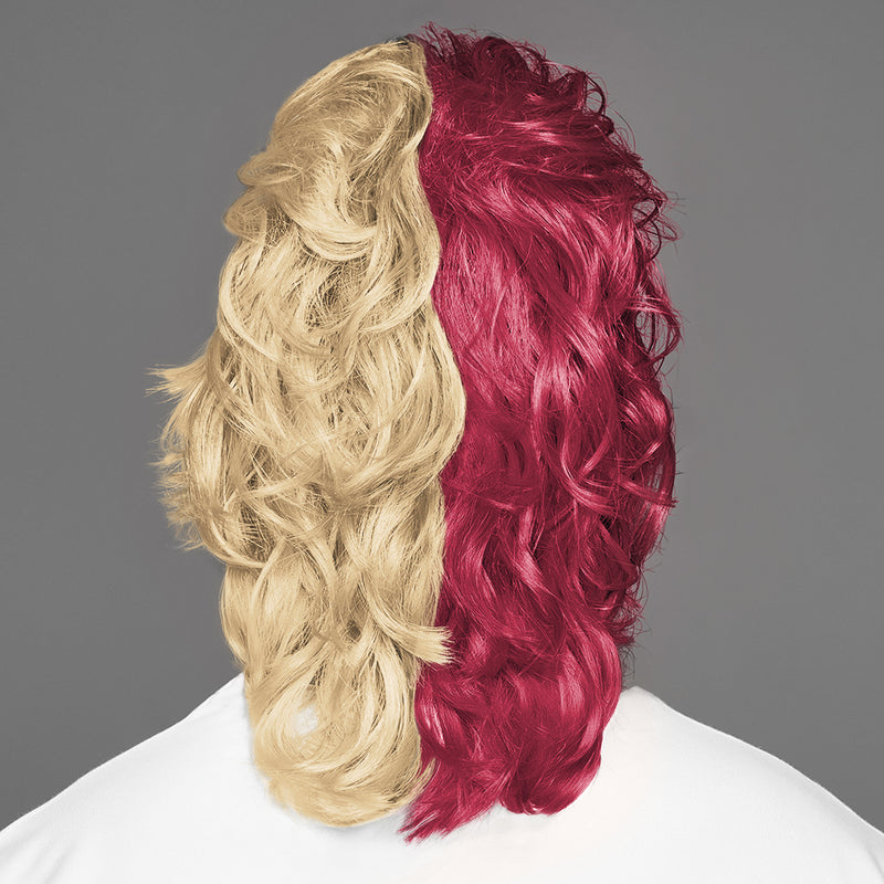 SPIRIT WEAR MVP MULLET WIG IN COLOR GARNET 195 & GOLD 7502