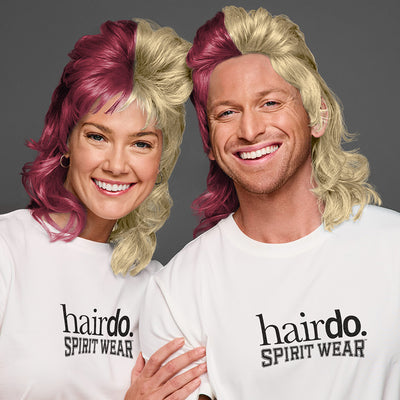 SPIRIT WEAR MVP MULLET WIG IN COLOR GARNET 195 & GOLD 7502