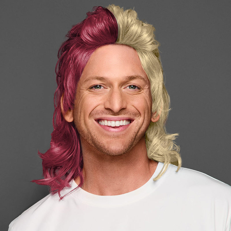 SPIRIT WEAR MVP MULLET WIG IN COLOR GARNET 195 & GOLD 7502