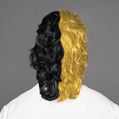 SPIRIT WEAR MVP MULLET WIG IN COLOR GOLD 10121 & BLACK