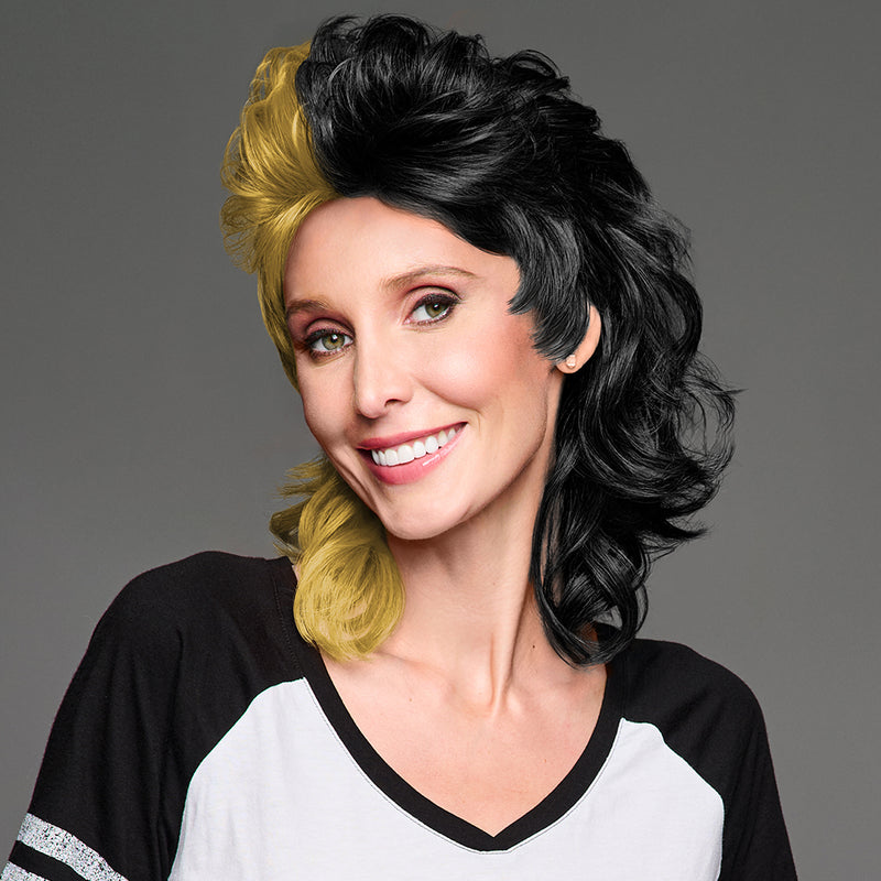 SPIRIT WEAR MVP MULLET WIG IN COLOR GOLD 10121 & BLACK