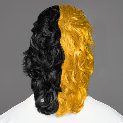 SPIRIT WEAR MVP MULLET WIG IN COLOR GOLD 124 & BLACK