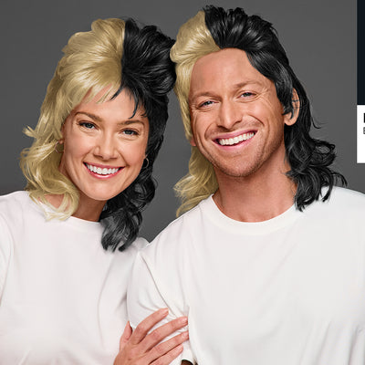 SPIRIT WEAR MVP MULLET WIG IN COLOR GOLD 7502 & BLACK