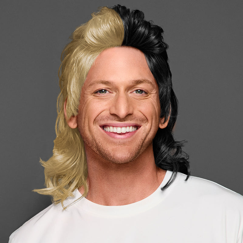 SPIRIT WEAR MVP MULLET WIG IN COLOR GOLD 7502 & BLACK