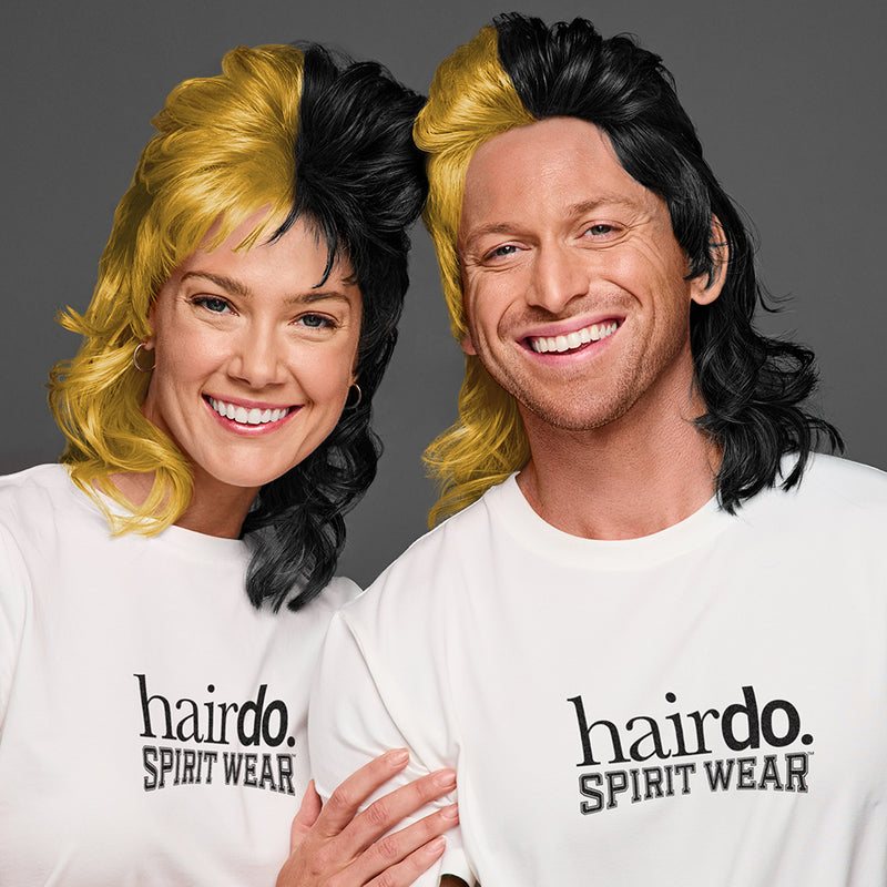 SPIRIT WEAR MVP MULLET WIG IN COLOR GOLD 8640 & BLACK