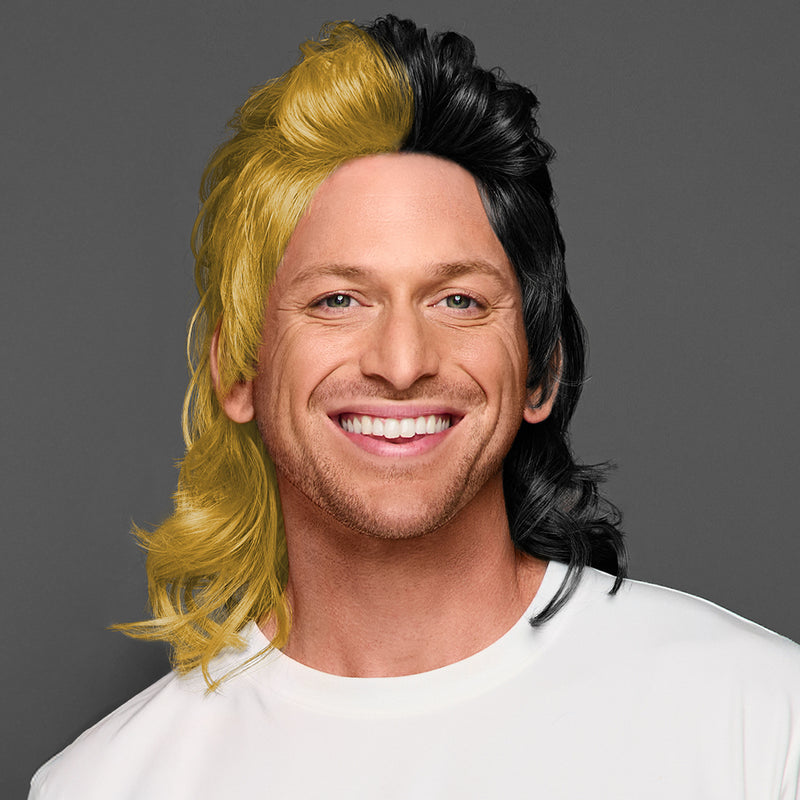 SPIRIT WEAR MVP MULLET WIG IN COLOR GOLD 8640 & BLACK