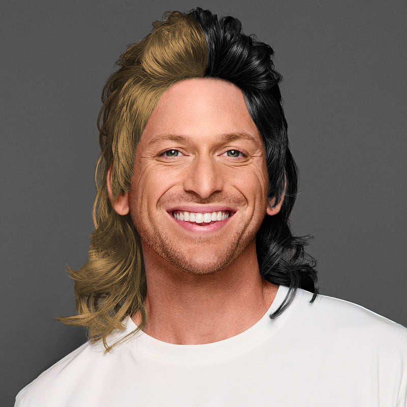 SPIRIT WEAR MVP MULLET WIG IN COLOR GOLD 873 & BLACK
