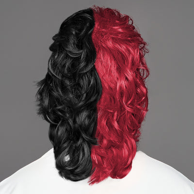 SPIRIT WEAR MVP MULLET WIG IN COLOR MAROON 202 & BLACK