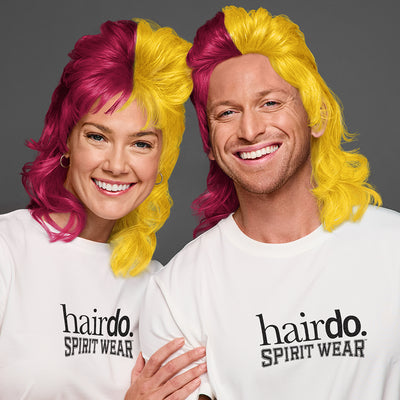 SPIRIT WEAR MVP MULLET WIG IN COLOR MAROON 208 & GOLD 123