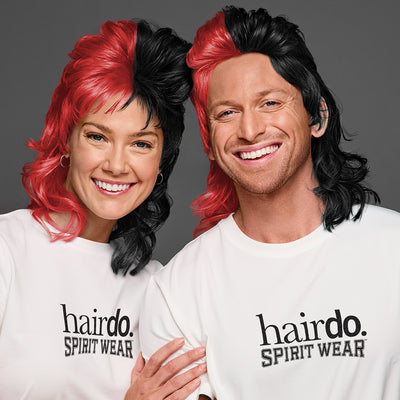 SPIRIT WEAR MVP MULLET WIG IN COLOR RED 1797 & BLACK 6C