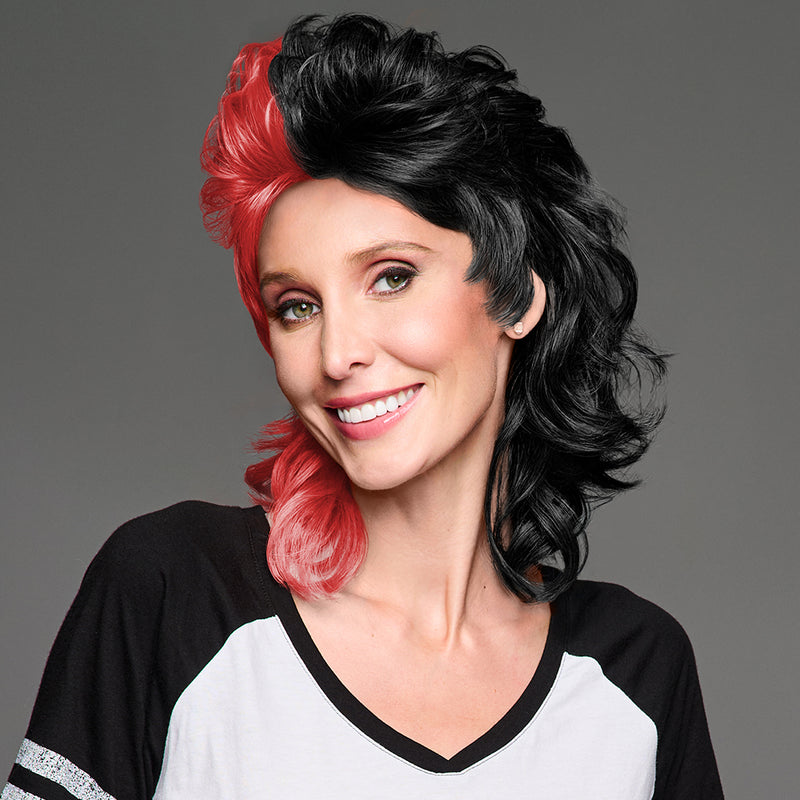 SPIRIT WEAR MVP MULLET WIG IN COLOR RED 1797 & BLACK 6C