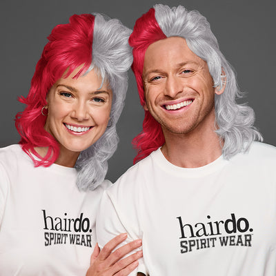 SPIRIT WEAR MVP MULLET WIG IN COLOR RED 201 & CREAM 663
