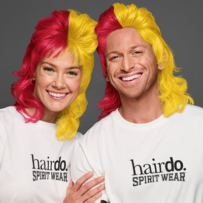 SPIRIT WEAR MVP MULLET WIG IN COLOR RED 201 & GOLD 123