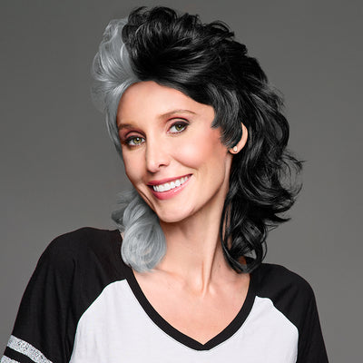 SPIRIT WEAR MVP MULLET WIG IN COLOR SILVER 877 & BLACK