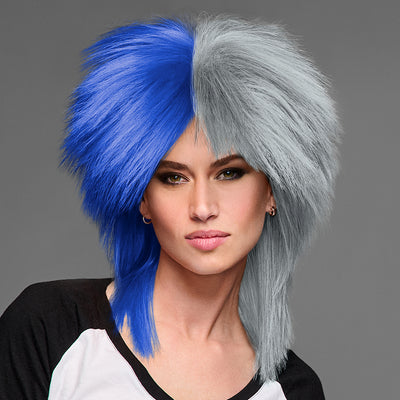 SPIRIT WEAR SPIKY SPIRIT WIG IN COLOR BLUE 286 & GRAY 429