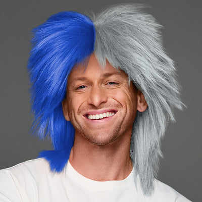 SPIRIT WEAR SPIKY SPIRIT WIG IN COLOR BLUE 286 & GRAY 429