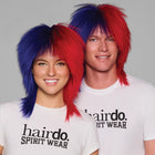 SPIRIT WEAR SPIKY SPIRIT WIG IN COLOR BLUE 2758 & RED 187