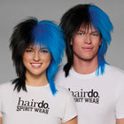 SPIRIT WEAR MVP MULLET WIG IN COLOR PROCESS BLUE & BLACK